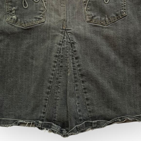 Mossimo Women's Vintage Y2K Gray Stretch Denim Button Fly Pencil Skirt Size 6 - Picture 7 of 10